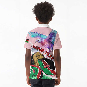 Personalized Kenya Independence Day Kid Polo Shirt with Lilac Breasted Roller - Unique Version