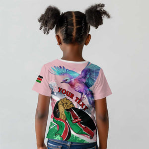 Personalized Kenya Independence Day Kid T shirt with Lilac Breasted Roller - Unique Version