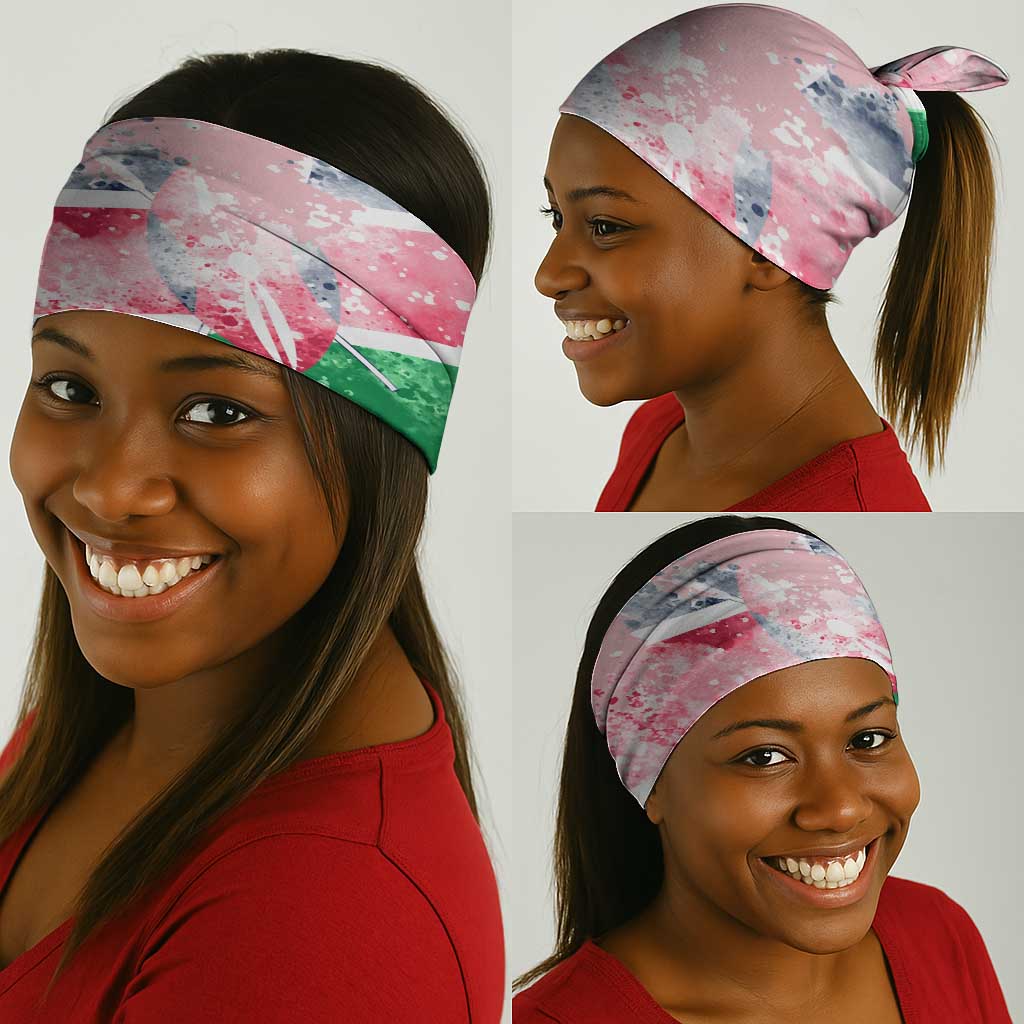 Kenya Independence Day Neck Gaiter with Lilac Breasted Roller - Unique Version - African Pride