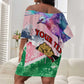 Personalized Kenya Independence Day Off Shoulder Short Dress with Lilac Breasted Roller - Unique Version LT01
