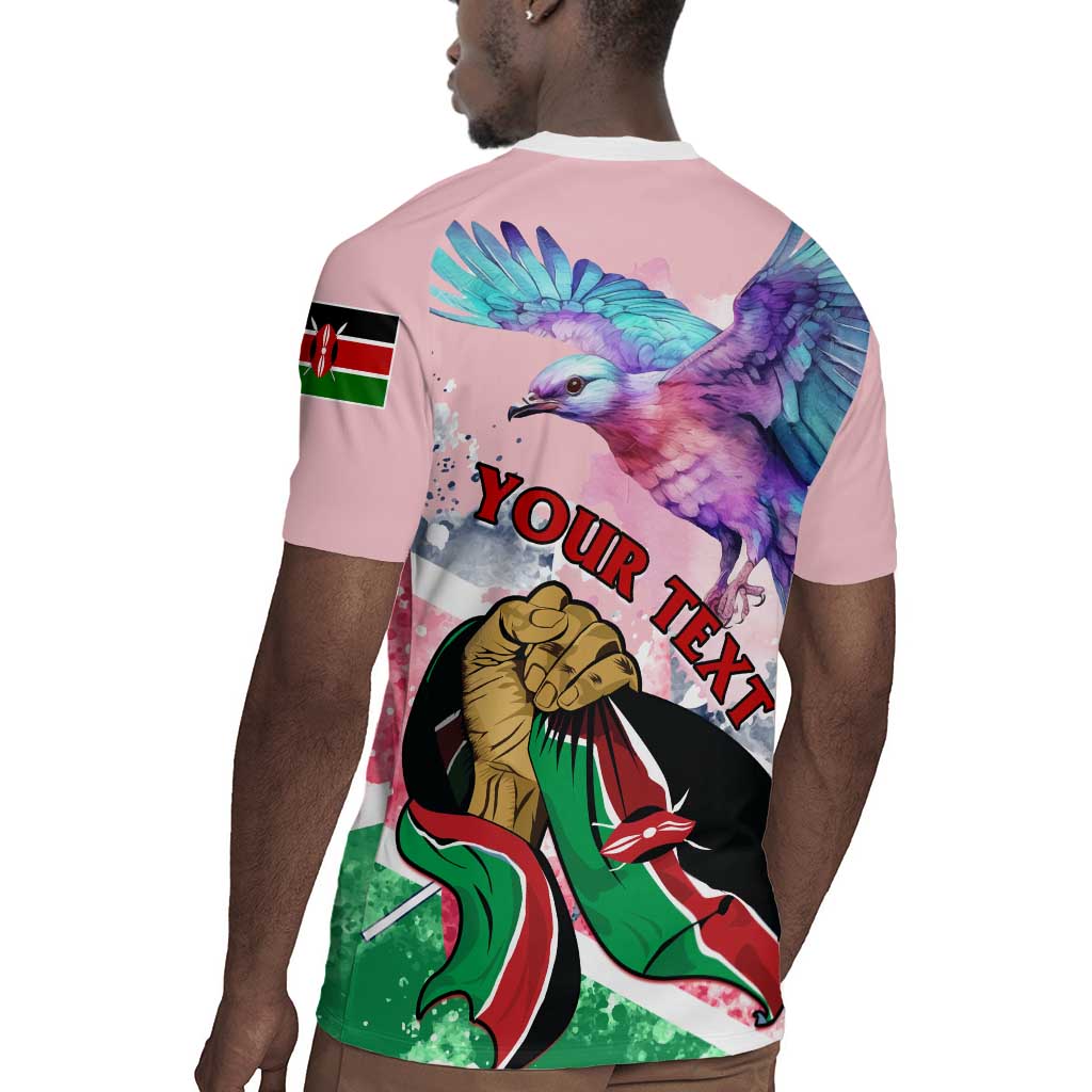 Personalized Kenya Independence Day Rugby Jersey with Lilac Breasted Roller - Unique Version