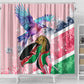 Kenya Independence Day Shower Curtain with Lilac Breasted Roller - Unique Version