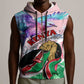 Personalized Kenya Independence Day Sleeveless Zip Hoodie with Lilac Breasted Roller - Unique Version - African Pride