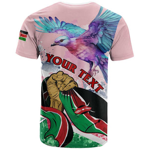 Personalized Kenya Independence Day T shirt with Lilac Breasted Roller - Unique Version