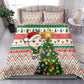 South Africa Rugby Christmas Bedding Set with Cute Springbok and Christmas Tree