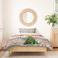 South Africa Rugby Christmas Bedding Set with Cute Springbok and Christmas Tree