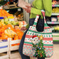South Africa Rugby Christmas Grocery Bag with Cute Springbok and Christmas Tree