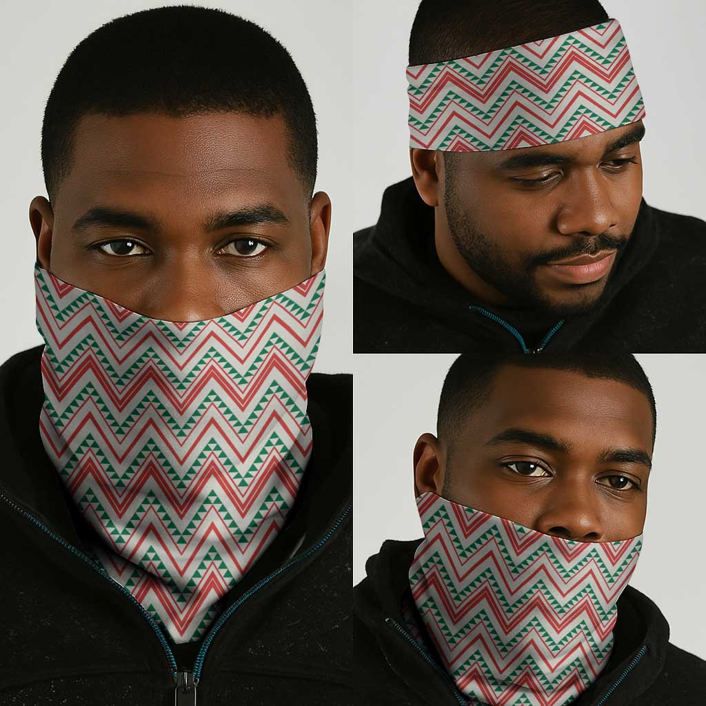 South Africa Rugby Christmas Neck Gaiter with Cute Springbok and Christmas Tree - African Pride