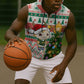 Personalized South Africa Rugby Christmas Sleeveless Zip Hoodie with Cute Springbok and Christmas Tree - African Pride