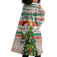 Personalized South Africa Rugby Christmas Wearable Blanket Hoodie with Cute Springbok and Christmas Tree