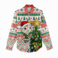 Personalized South Africa Rugby Christmas Women Casual Shirt with Cute Springbok and Christmas Tree LT01