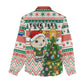 Personalized South Africa Rugby Christmas Women Casual Shirt with Cute Springbok and Christmas Tree LT01