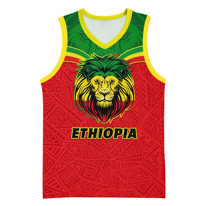 Personalized Ethiopia Basketball Jersey with Lion of Judah Flag Style - Special Version - African Pride