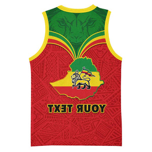 Personalized Ethiopia Basketball Jersey with Lion of Judah Flag Style - Special Version - African Pride