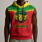 Personalized Ethiopia Sleeveless Hoodie with Lion of Judah Flag Style - Special Version - African Pride
