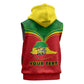Personalized Ethiopia Sleeveless Zip Hoodie with Lion of Judah Flag Style - Special Version - African Pride
