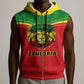 Personalized Ethiopia Sleeveless Zip Hoodie with Lion of Judah Flag Style - Special Version - African Pride