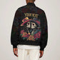 Personalised Sugar Skull Couple Valentine Bomber Jacket Roses Romantic Love