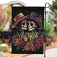 Sugar Skull Couple Valentine Garden Flag Roses Romantic Love