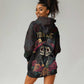 Personalised Sugar Skull Couple Valentine Hoodie Dress Roses Romantic Love