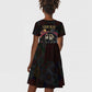 Personalised Sugar Skull Couple Valentine Kid Short Sleeve Dress Roses Romantic Love