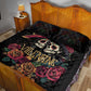 Sugar Skull Couple Valentine Quilt Bed Set Roses Romantic Love