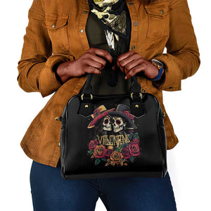 Sugar Skull Couple Valentine Shoulder Handbag Roses Romantic Love