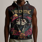 Personalised Sugar Skull Couple Valentine Sleeveless Hoodie Roses Romantic Love - African Pride