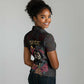 Personalised Sugar Skull Couple Valentine Women Polo Shirt Roses Romantic Love