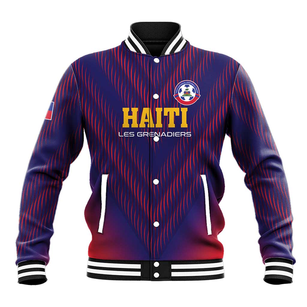 Custom Afro Haiti Football Baseball Jacket Come On Les Grenadiers