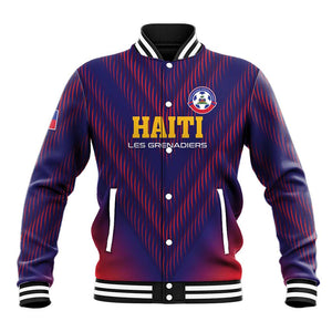 Custom Afro Haiti Football Baseball Jacket Come On Les Grenadiers