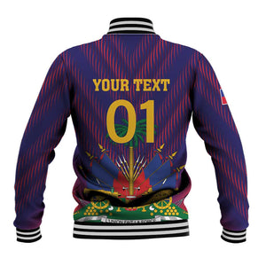 Custom Afro Haiti Football Baseball Jacket Come On Les Grenadiers