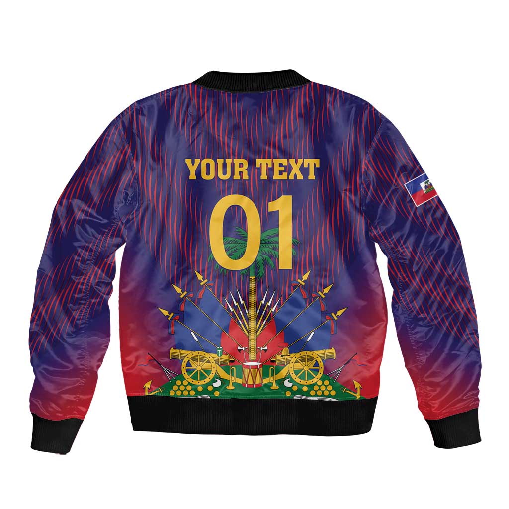 Custom Afro Haiti Football Bomber Jacket Come On Les Grenadiers