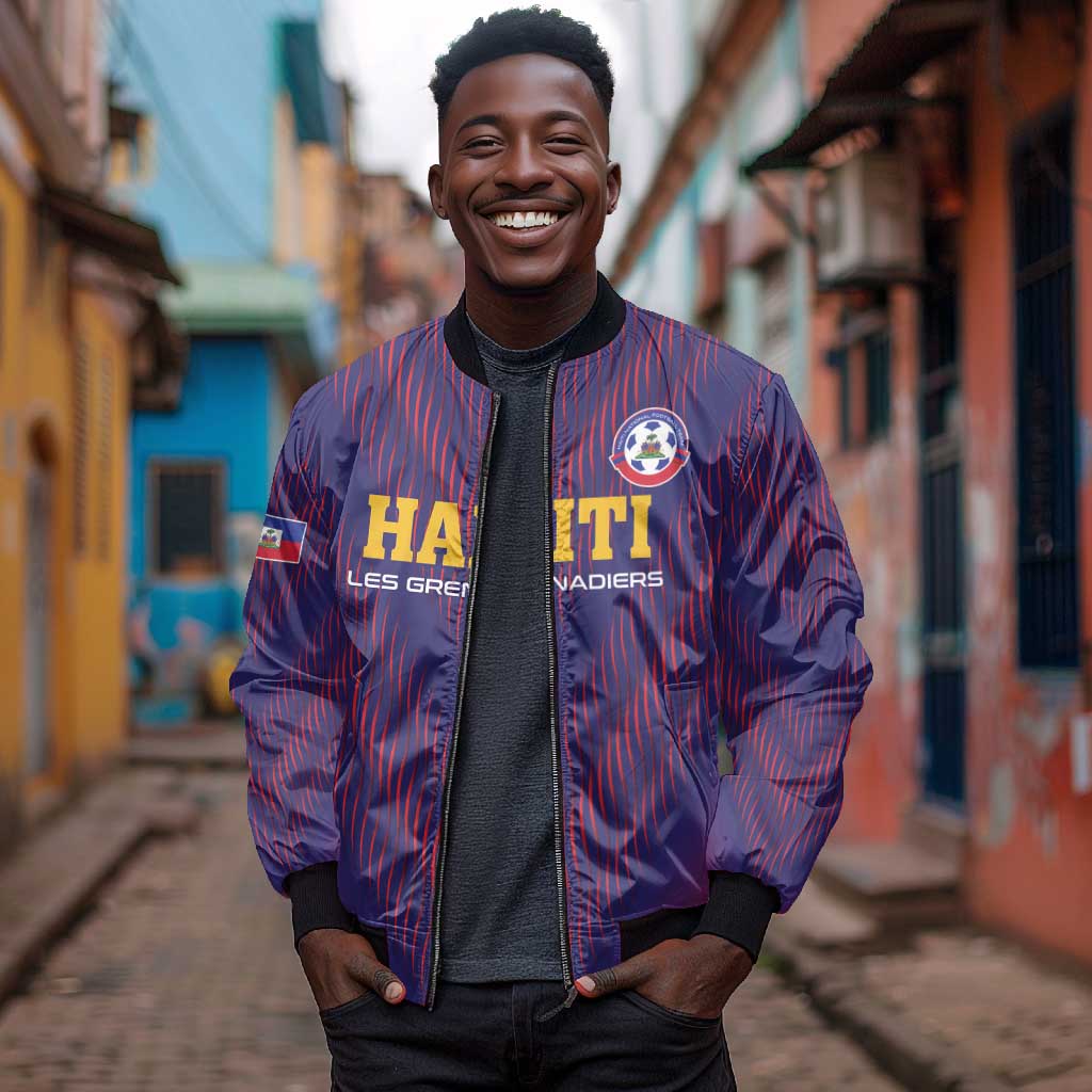 Custom Afro Haiti Football Bomber Jacket Come On Les Grenadiers