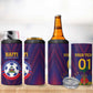 Custom Afro Haiti Football 4 in 1 Can Cooler Tumbler Come On Les Grenadiers