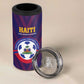 Custom Afro Haiti Football 4 in 1 Can Cooler Tumbler Come On Les Grenadiers