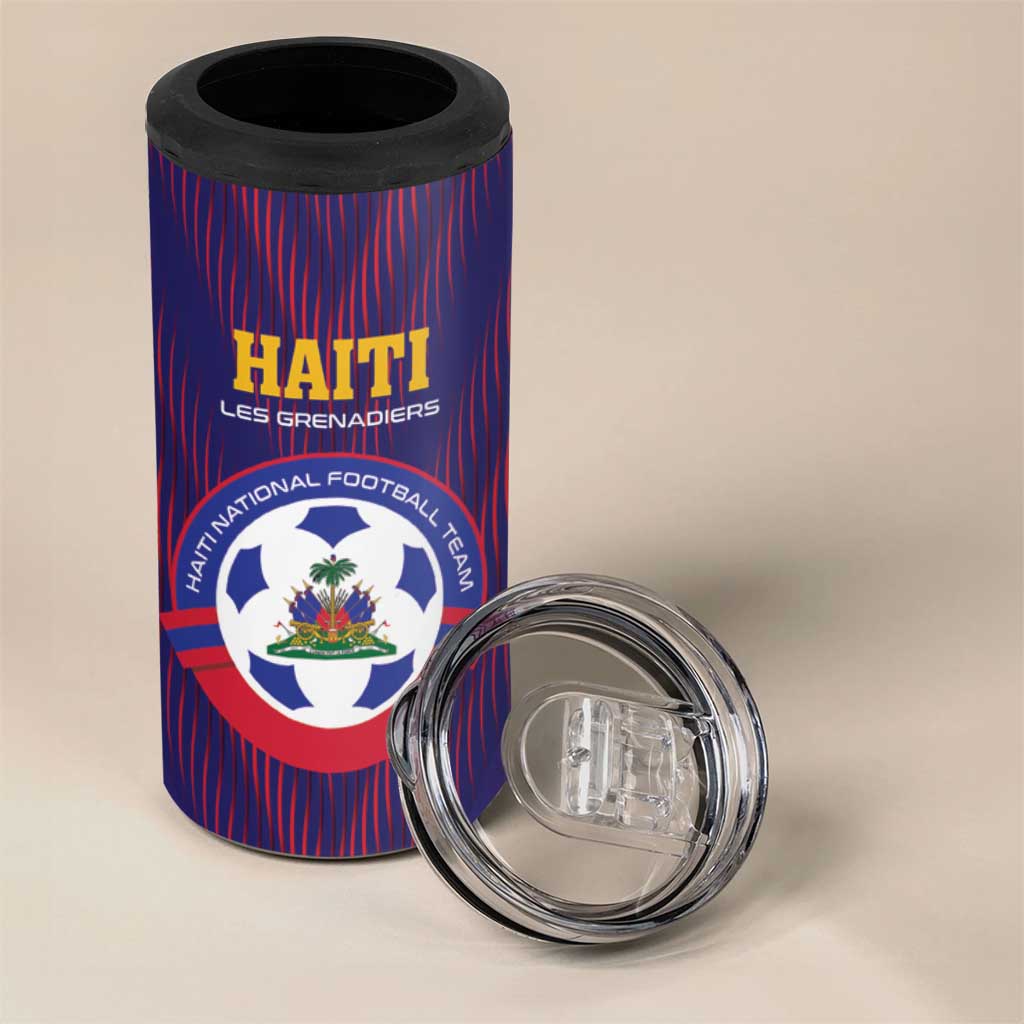 Custom Afro Haiti Football 4 in 1 Can Cooler Tumbler Come On Les Grenadiers