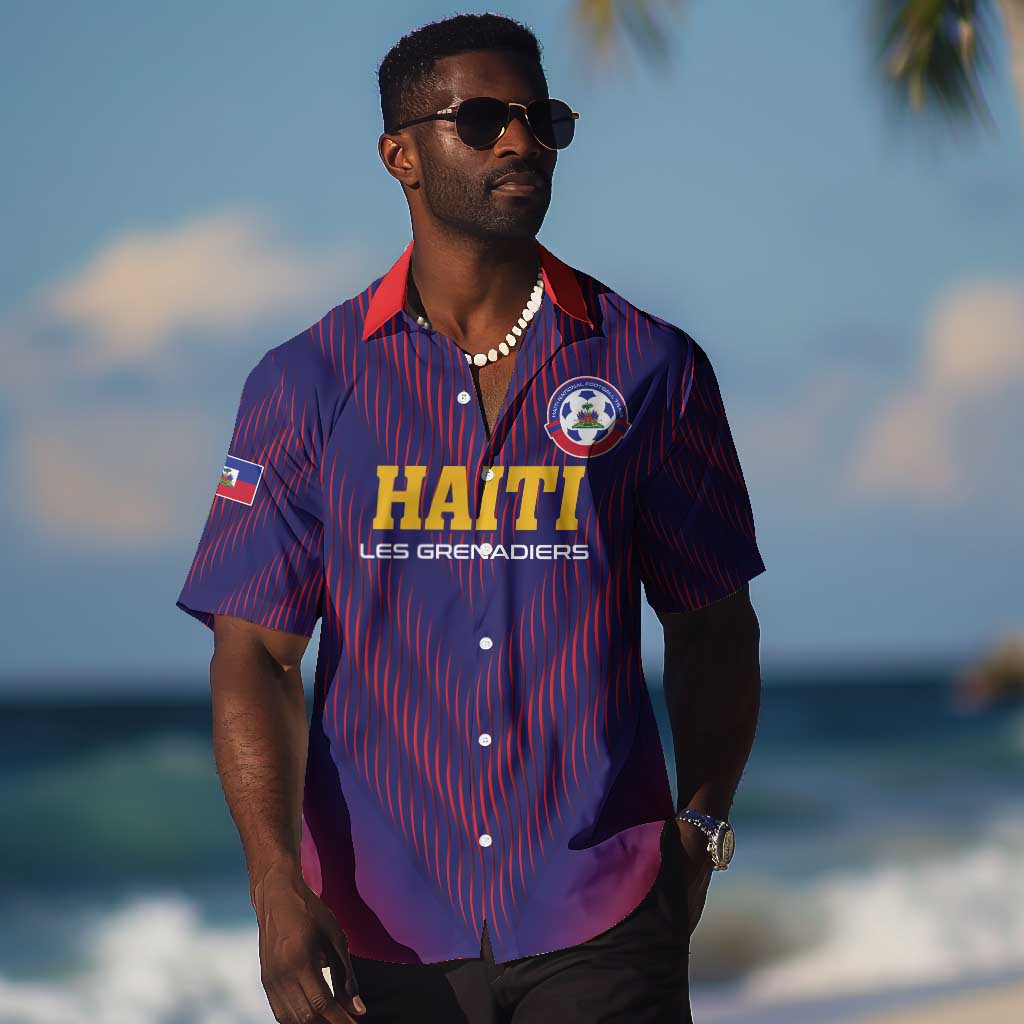 Custom Afro Haiti Football Hawaiian Shirt Come On Les Grenadiers