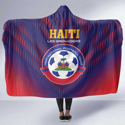 Afro Haiti Football Hooded Blanket Come On Les Grenadiers