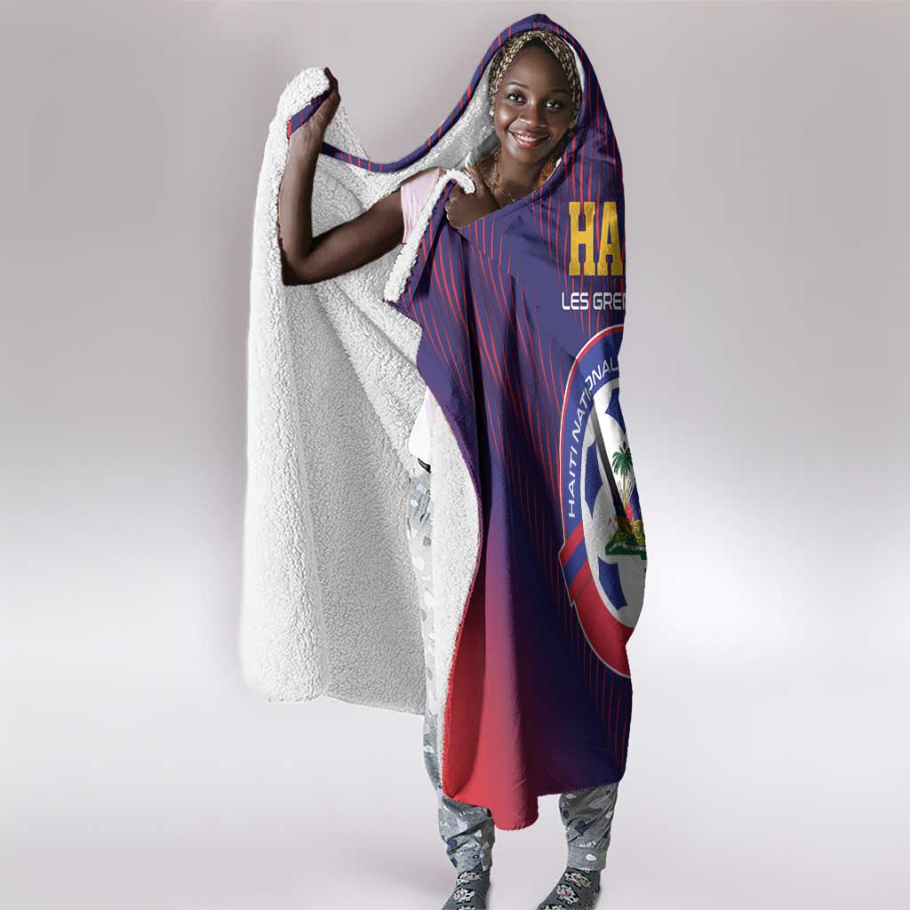 Afro Haiti Football Hooded Blanket Come On Les Grenadiers
