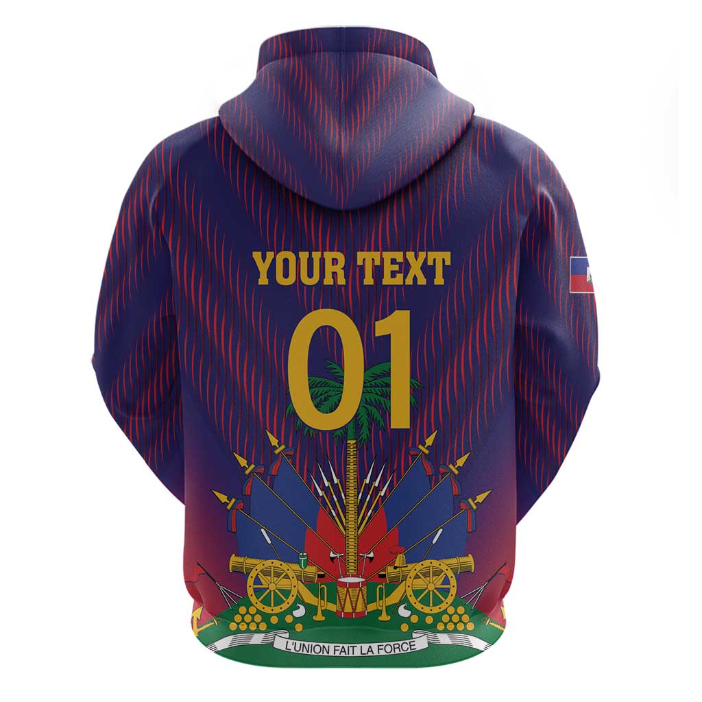 Custom Afro Haiti Football Hoodie Come On Les Grenadiers