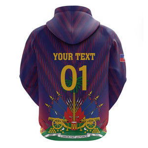 Custom Afro Haiti Football Hoodie Come On Les Grenadiers