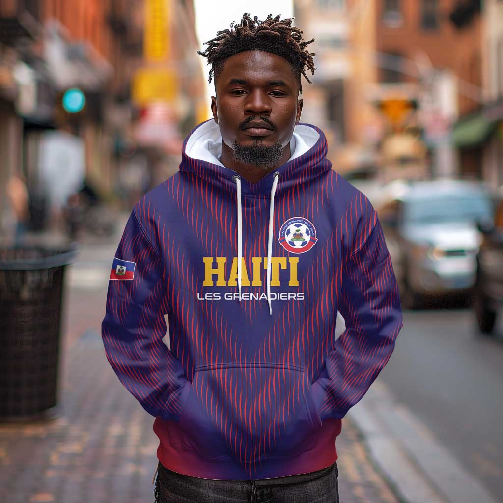 Custom Afro Haiti Football Hoodie Come On Les Grenadiers