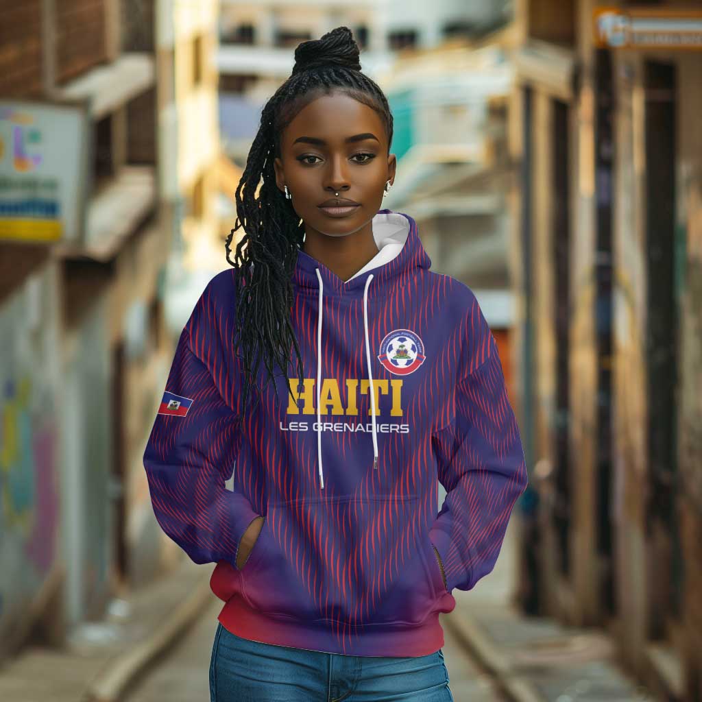 Custom Afro Haiti Football Hoodie Come On Les Grenadiers