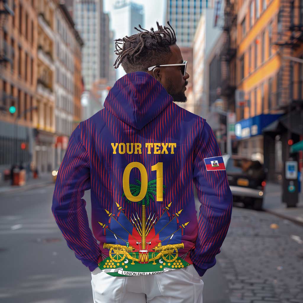 Custom Afro Haiti Football Hoodie Come On Les Grenadiers