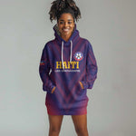 Custom Afro Haiti Football Hoodie Dress Come On Les Grenadiers