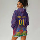Custom Afro Haiti Football Hoodie Dress Come On Les Grenadiers