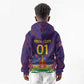 Custom Afro Haiti Football Kid Hoodie Come On Les Grenadiers