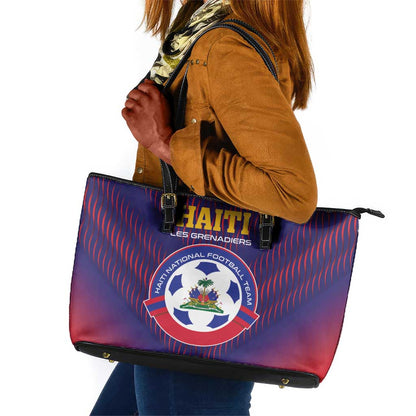 Afro Haiti Football Leather Tote Bag Come On Les Grenadiers