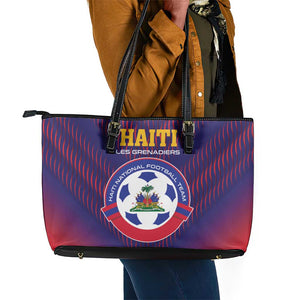 Afro Haiti Football Leather Tote Bag Come On Les Grenadiers